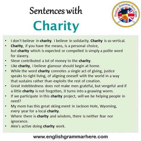charity in a sentence